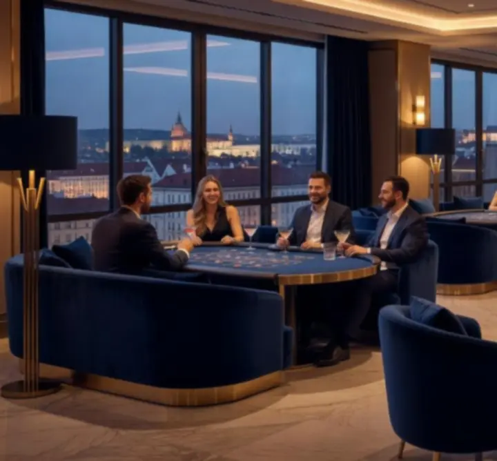 Elegantní lounge a casino prostor Prago Scene v Praze
