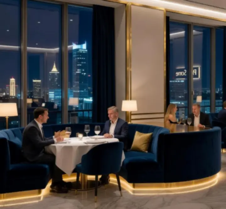 Elegantní interiér restaurace Prago Scene